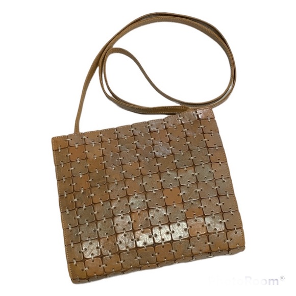 CEM Brazil Leather Crossbody Bag Metallic Tan - Picture 13 of 13